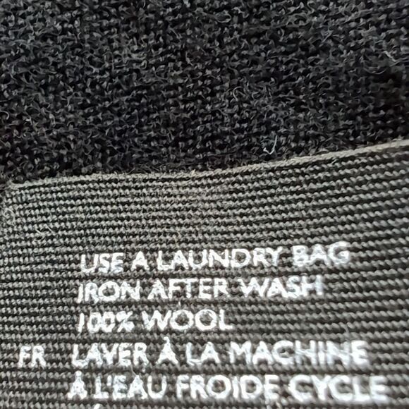 COS Minimalist A-Line Black 💯 Merino-Wool Knit Dress M Long Sleeves - Picture 10 of 15